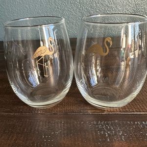 Like new stemless wine glasses-set of 2